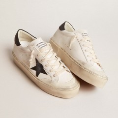 Golden Goose Woman's White Bio-based Hi Star LTD With Black Bio-based Star And Heel Tab