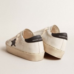 Golden Goose Woman's White Bio-based Hi Star LTD With Black Bio-based Star And Heel Tab