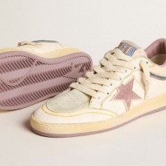 Golden Goose Women's Ball Star In Nappa Leather With Mauve TPU Star And Leather Heel Tab