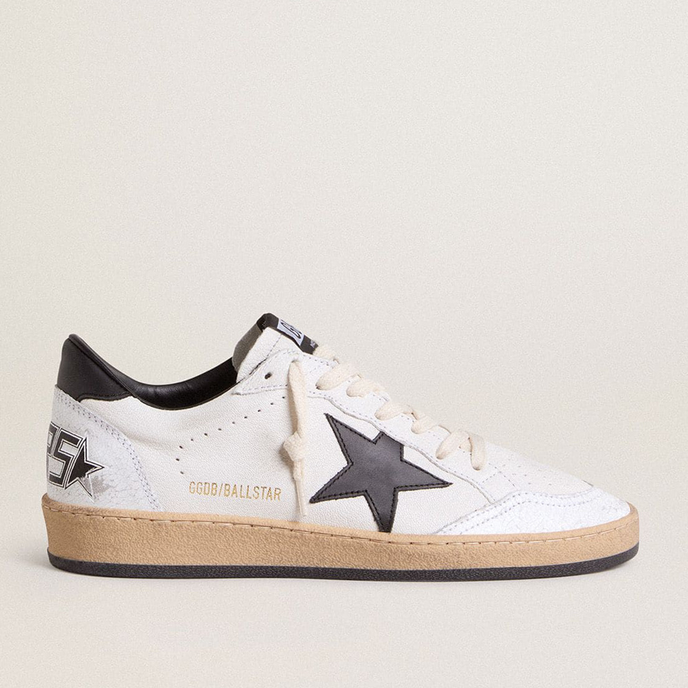 Golden Goose Women's Ball Star In Nappa With Black Star And Black Heel Tab