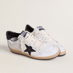 Golden Goose Women's Ball Star In Nappa With Black Star And Black Heel Tab