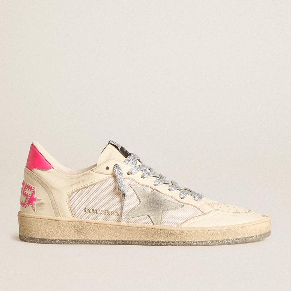 Golden Goose Women's Ball Star LTD In Nappa Leather And Mesh With Suede Star And Leather Heel Tab