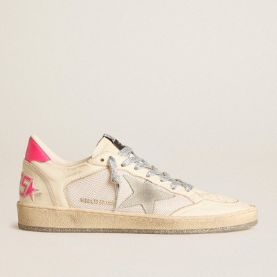 Golden Goose Women's Ball Star LTD In Nappa Leather And Mesh With Suede Star And Leather Heel Tab