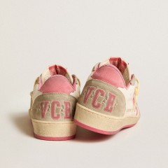 Golden Goose Women's Ball Star LTD In Nappa With Pink Suede Star And Dove-gray Inserts