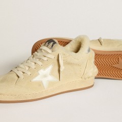 Golden Goose Women's Ball Star LTD In Suede And Shearling With White Patent Leather Star