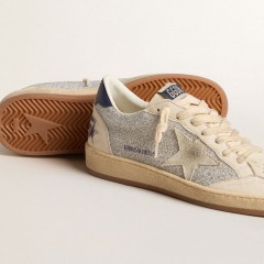 Golden Goose Women's Ball Star LTD In Swarovski Crystals And Leather With White Suede Star