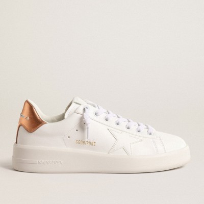 Golden Goose Women's Bio-based Purestar With Bronze Metallic Leather Heel Tab