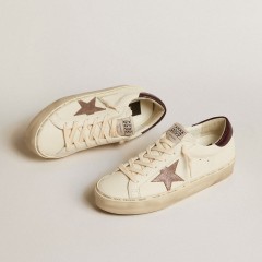 Golden Goose Women's Hi Star LTD In Nappa With Glitter Star And Lizard-print Heel Tab