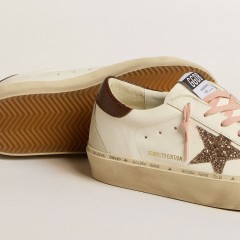 Golden Goose Women's Hi Star LTD With Glitter Star And Brown Lizard-print Heel Tab