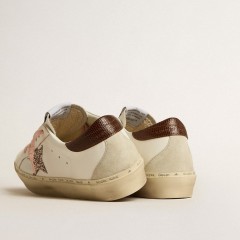 Golden Goose Women's Hi Star LTD With Glitter Star And Brown Lizard-print Heel Tab