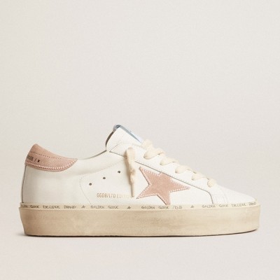 Golden Goose Women's Hi Star LTD With Old Rose Suede Star And Heel Tab With Pearls