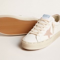 Golden Goose Women's Hi Star LTD With Old Rose Suede Star And Heel Tab With Pearls