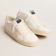 Golden Goose Women's Hi Star LTD With Pearl Suede Star And Metallic Leather Heel Tab