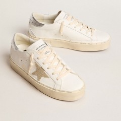 Golden Goose Women's Hi Star With Gold Glitter Star And Lizard-print Leather Heel Tab