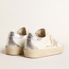 Golden Goose Women's Hi Star With Gold Glitter Star And Lizard-print Leather Heel Tab