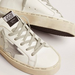 Golden Goose Women's Hi Star With Star And Metallic Silver Heel