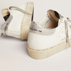 Golden Goose Women's Hi Star With Star And Metallic Silver Heel