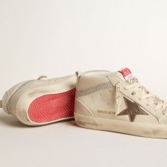 Golden Goose Women's Mid Star LTD With Bronze Leather Star And Swarovski Crystal Flash