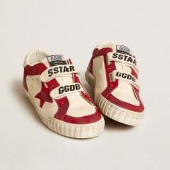 Golden Goose Women's Old School In Nappa With Red Nubuck Star And Nappa Heel Tab