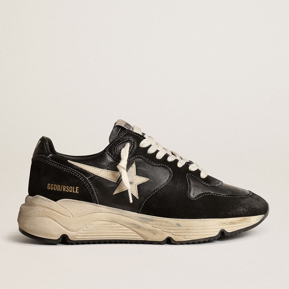 Golden Goose Women's Running Sole In Black Nappa And Suede