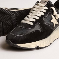 Golden Goose Women's Running Sole In Black Nappa And Suede