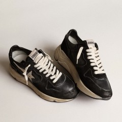 Golden Goose Women's Running Sole In Black Nappa And Suede