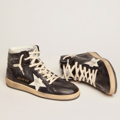 Golden Goose Women's Sky-Star In Black Nappa With White Star