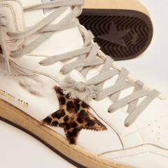 Golden Goose Women's Sky-Star With Signature And Leopard Print Pony Skin Inserts