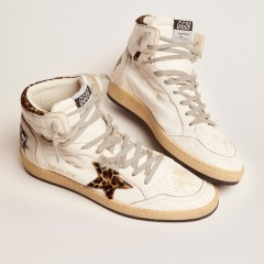 Golden Goose Women's Sky-Star With Signature And Leopard Print Pony Skin Inserts