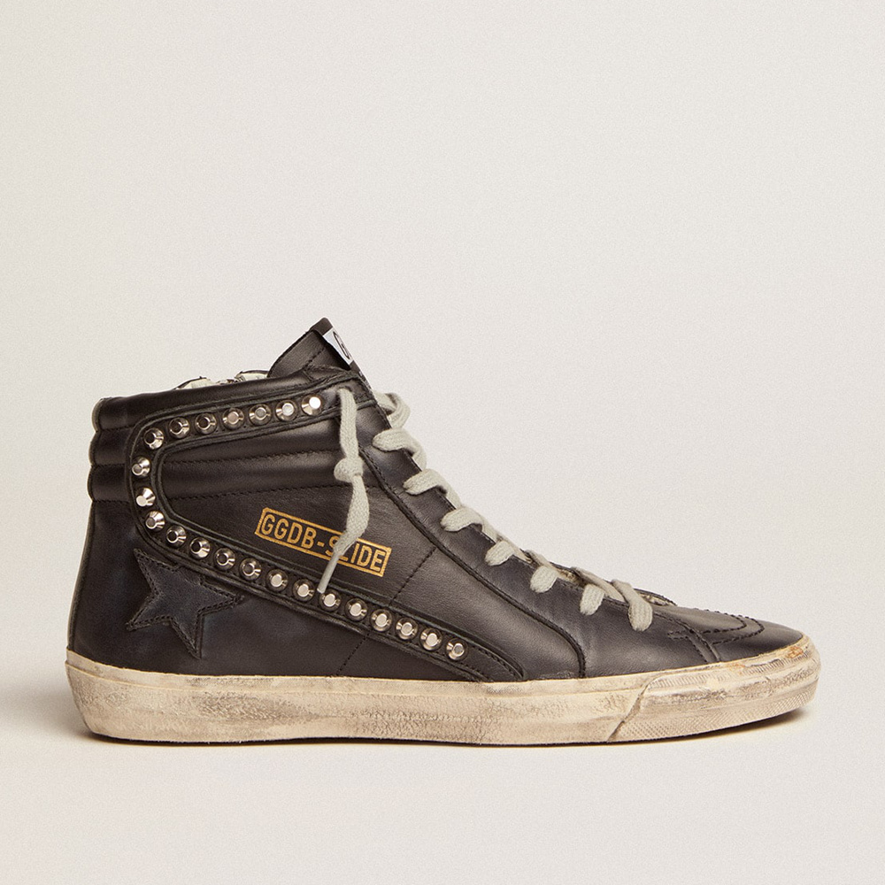 Golden Goose Women's Slide Black With Studs