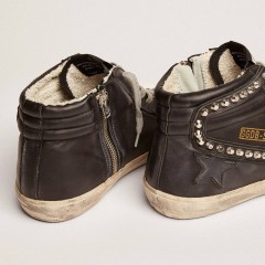 Golden Goose Women's Slide Black With Studs