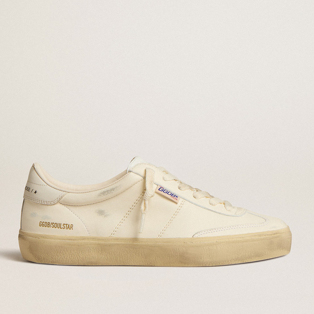 Golden Goose Women's Soul Star In White Nappa With White Leather Heel Tab