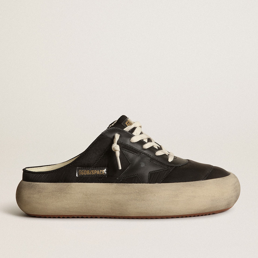 Golden Goose Women's Space-Star Sabots With Leather Star And Shearling Lining