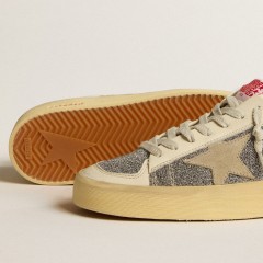 Golden Goose Women's Stardan In Suede With Sand Star And Silver Swarovski Crystal Inserts