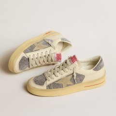 Golden Goose Women's Stardan In Suede With Sand Star And Silver Swarovski Crystal Inserts