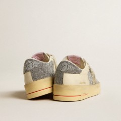 Golden Goose Women's Stardan In Suede With Sand Star And Silver Swarovski Crystal Inserts