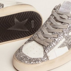 Golden Goose Women's Stardan In White Leather And Glitter