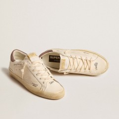 Golden Goose Women's Super-Star In Nappa Leather With Perforated Star And Suede Heel Tab