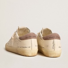 Golden Goose Women's Super-Star In Nappa Leather With Perforated Star And Suede Heel Tab