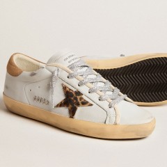 Golden Goose Women's Super-Star In Nappa Leather With Pony Skin Star And Suede Heel Tab