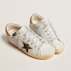 Golden Goose Women's Super-Star In Nappa Leather With Pony Skin Star And Suede Heel Tab