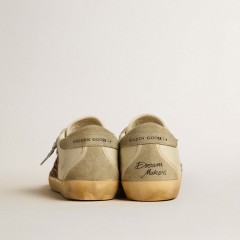 Golden Goose Women's Super-Star LTD In Leather And Pony Skin With Dove-gray Suede Star And Heel Tab