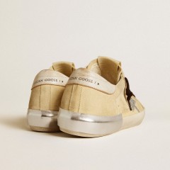 Golden Goose Women's Super-Star LTD In Suede With Glitter Star And Leather Heel Tab