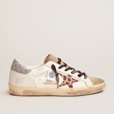 Golden Goose Women's Super-Star LTD With Leopard Print And Swarovski Crystal Star