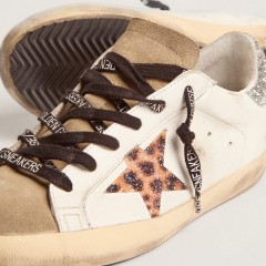 Golden Goose Women's Super-Star LTD With Leopard Print And Swarovski Crystal Star