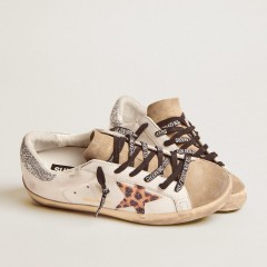 Golden Goose Women's Super-Star LTD With Leopard Print And Swarovski Crystal Star