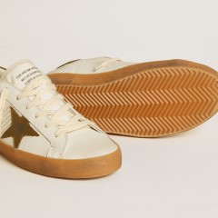 Golden Goose Women's Super-Star LTD With Military Green Nubuck Star And Heel Tab