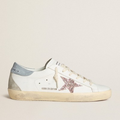 Golden Goose Women's Super-Star LTD With Multicolor Glitter Star And Suede Heel Tab