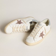 Golden Goose Women's Super-Star LTD With Multicolor Glitter Star And Suede Heel Tab