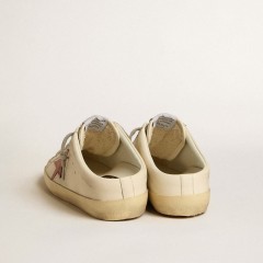 Golden Goose Women's Super-Star Sabots In Nappa With Pink Leather Star